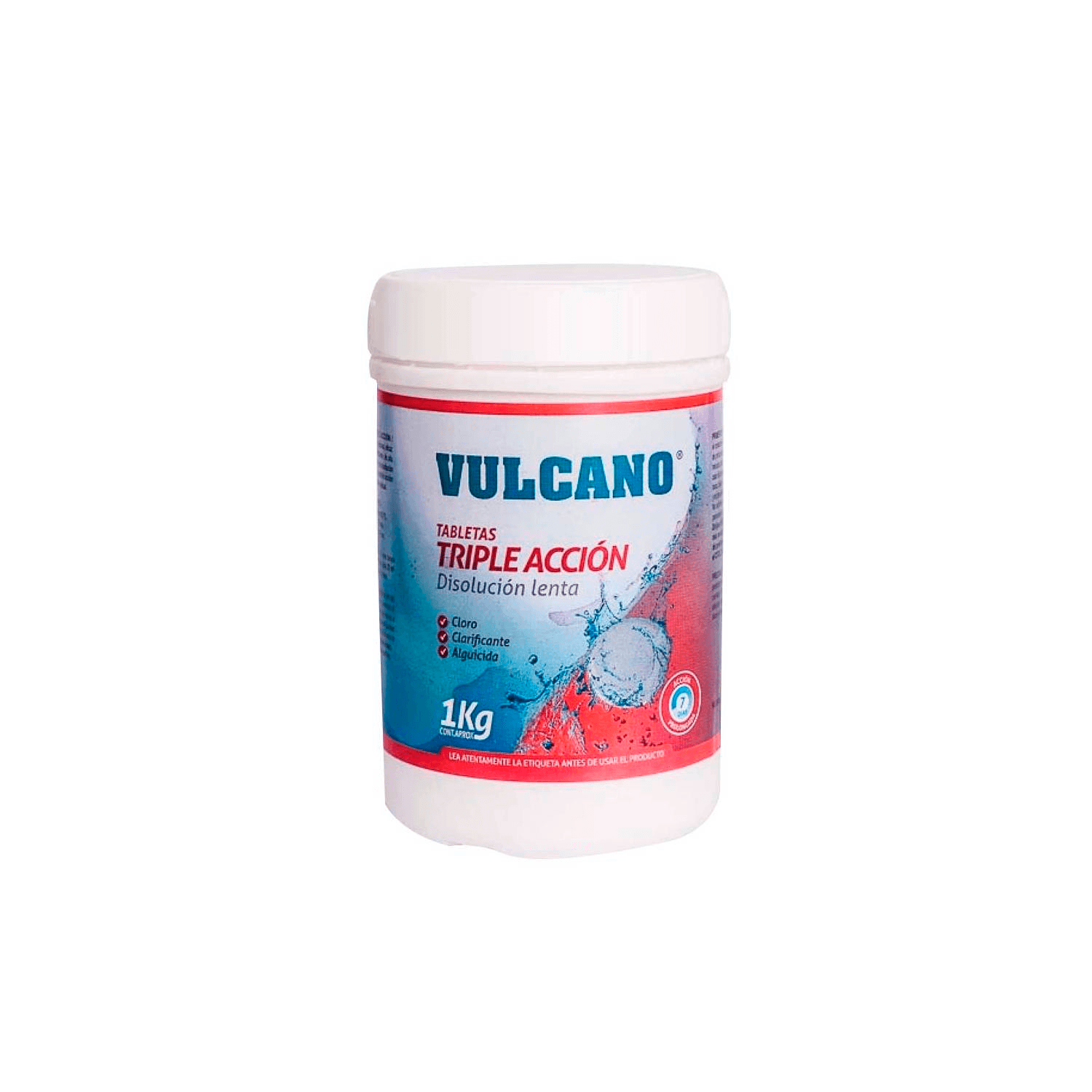 Tabletas Triple Acción Vulcano Pote 1 Kg para Piscinas