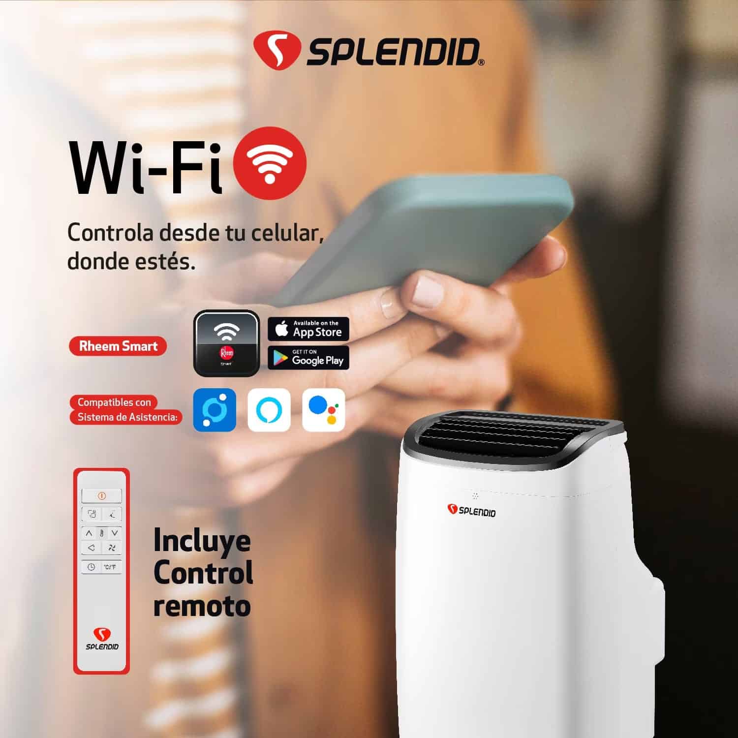 Aire acondicionado portátil 9000 BTU Frío/Calor WiFi Splendid