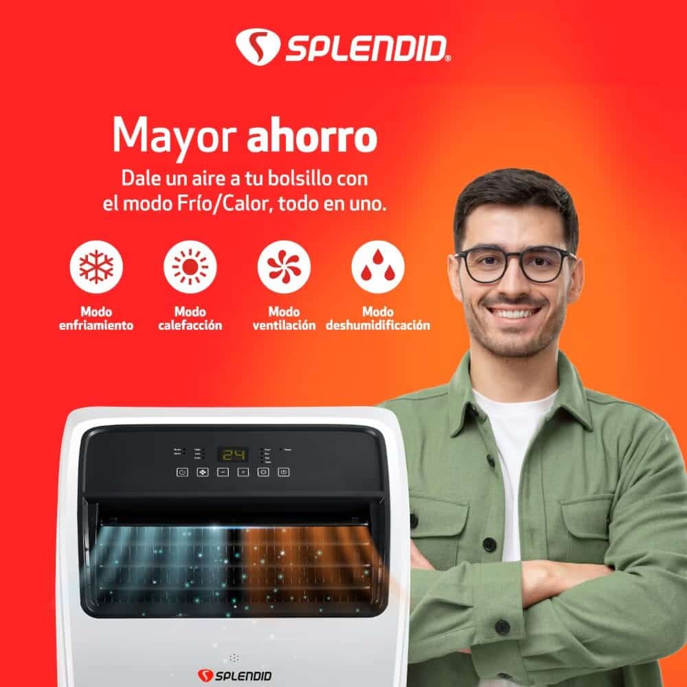 Aire acondicionado portátil 12000 BTU Frío/Calor WiFi Splendid