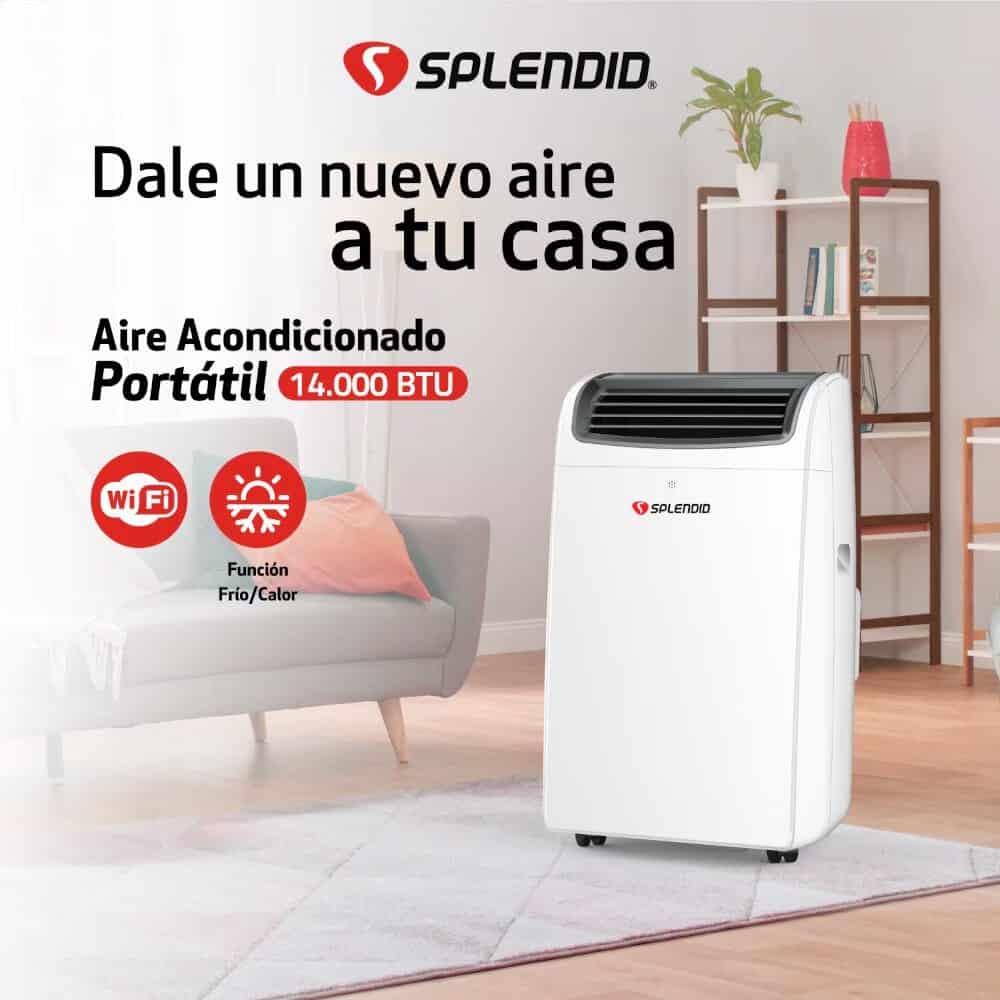 Aire acondicionado portátil 14000 BTU Frío/Calor WiFi Splendid