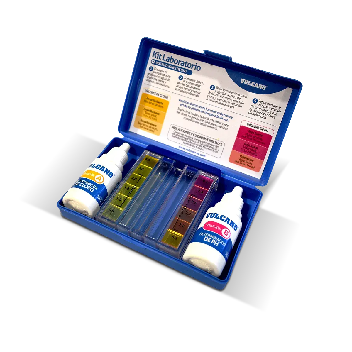 Test kit de cloro y pH Vulcano